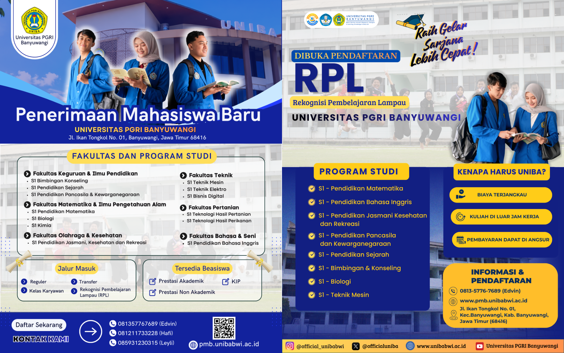 Banner Penerimaan Mahasiswa Baru UNIBA